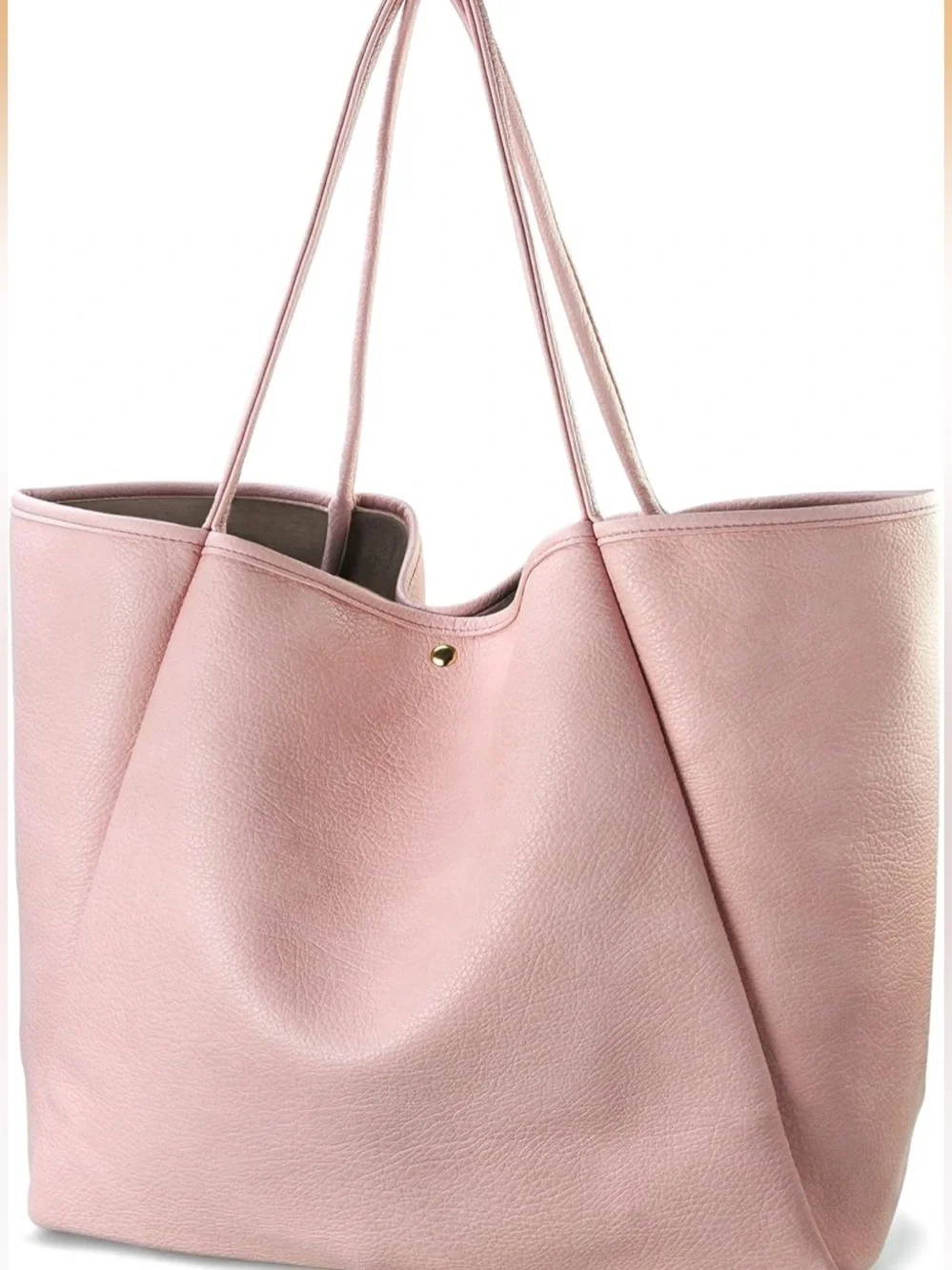 Oversize Leather Tote Weekender Bag Shopper Handbag Travel Purse